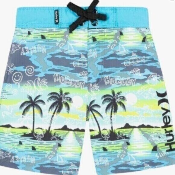 BUNDLE of 4! New Hurley Board Shorts Volcom Swim trunks Quicksilver Boys sz 14 - Picture 6 of 16
